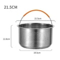 thumbnail image 1 of Ruibeauty Steamer Insert Steamer Pot Stainless Steel Basket Rice Steamer Pressure Cooker, 1 of 5