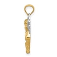 thumbnail image 2 of Finest Gold 14K Yellow & Rhodium with Diamond-Cut Praying Angel Pendant, 2 of 4