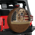 thumbnail image 2 of Lotusprinthandmade Golden Retriever Dog Spare Tire Cover Without Backup Camera Hole 6 Sizes (33 in.), 2 of 7