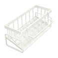 thumbnail image 2 of Kitchen Sink Dish Drying Rack | Slanted Sponge and Dishcloth Drainer | Countertop Organizer for Cleaning Tools and Bottles | Metal Storage Holder for Soap, Brushes, and Towels, 2 of 6