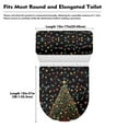 thumbnail image 6 of SEANATIVE 2 Piece Toilet Lid Cover and Toilet Tank Lid Cover Soft Toilet Cover Home Decorations Toilet Seat Cover Universal Fits Most Tank and Lid, Christmas Lights, 6 of 7