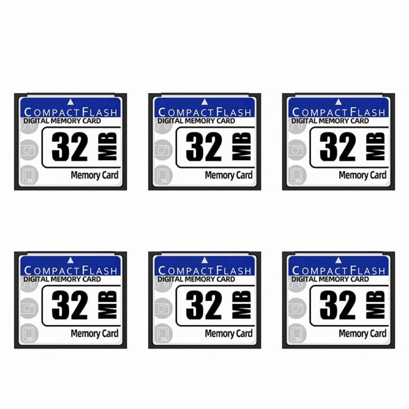 6X 32MB Compact Flash Memory Card for Camera, Advertising Machine, Industrial Computer Card,6 x Compact Flash Card,White&blue