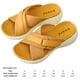 thumbnail image 2 of Sandalias de cuña con plataforma para mujer puntera abierta correa cruzada sandalias suaves ligeras suela gruesa cómodas para el verano, 2 of 9