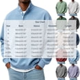 thumbnail image 2 of Men's Solid Sweatshirt Pit Strip Half Open Collar Casual Printed Sweatshirt for Fall Winter, 2 of 7