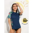 thumbnail image 6 of Women's Printed Rash Guard Swimwear UPF 50+ Surfing Top Swim Shirt, 6 of 7
