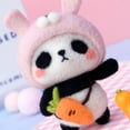 thumbnail image 3 of Needle Felting Kit DIY Handmade Wool Pedant Materials Cartoon Panda Shape for Beginners, 3 of 5