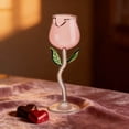 thumbnail image 2 of 2Pack Rose Glasses Goblet Rose Shaped Glass Juice Glass For Valentine'S Day Wedding Birthday Housewarming Celebrations Glass Bottle 11.0"X9.1", 2 of 7