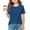 Blue, variant on GERsome Girls Short Sleeve T Shirts Crewneck Pleated Shirts for Kids Cute Solid Color Summer Tee Blouse Sizes 3-14 Years