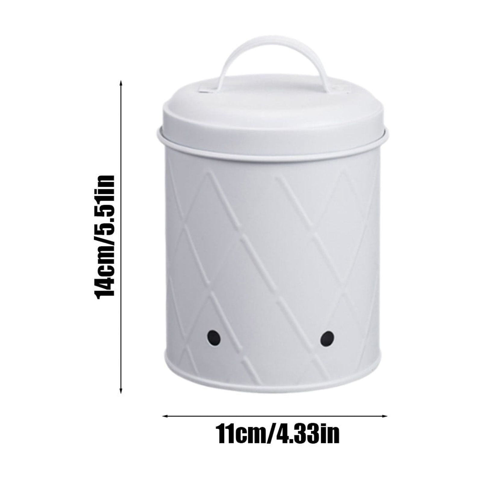 Mesh Storage Bin, Wire Basket, Kitchen Potato Onion Garlic Storage Container, Iron Metal Bucket with Lid, Ventilated Produce Keeper, 1 Count