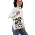 thumbnail image 4 of Purpose Fixes Everything® Polyester Canvas Tote Bag, 3 Sizes, White, 4 of 8