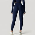 thumbnail image 5 of Women's High Waist Compression Leggings with Seamless Fit and Sculpting Stretch Fabric - X Large, Navy, 5 of 7