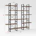 thumbnail image 2 of Davee Brown Walnut Color Large 6-Tiers Bookshelves, 2 of 3