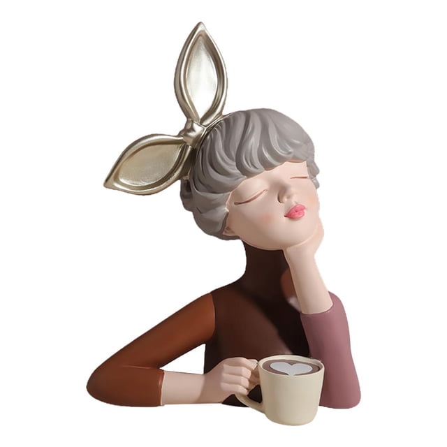 Esculturas modernas para niña estatuils de estatua de niña de burbujas que , decoración de escritorio para decoración del hogar de Baoblaze Decoraciones de mesa con figuras de niñas