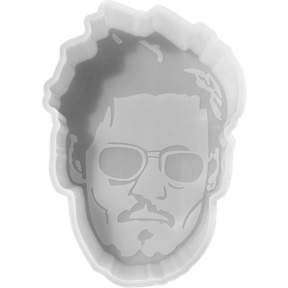 Johnny Depp Freshie Silicone Mold  Size 3.35" Wide x 5.3" Long x 1" Deep  Freshie Molds  Silicone Mold for Freshie, Soap, Resin, Candles