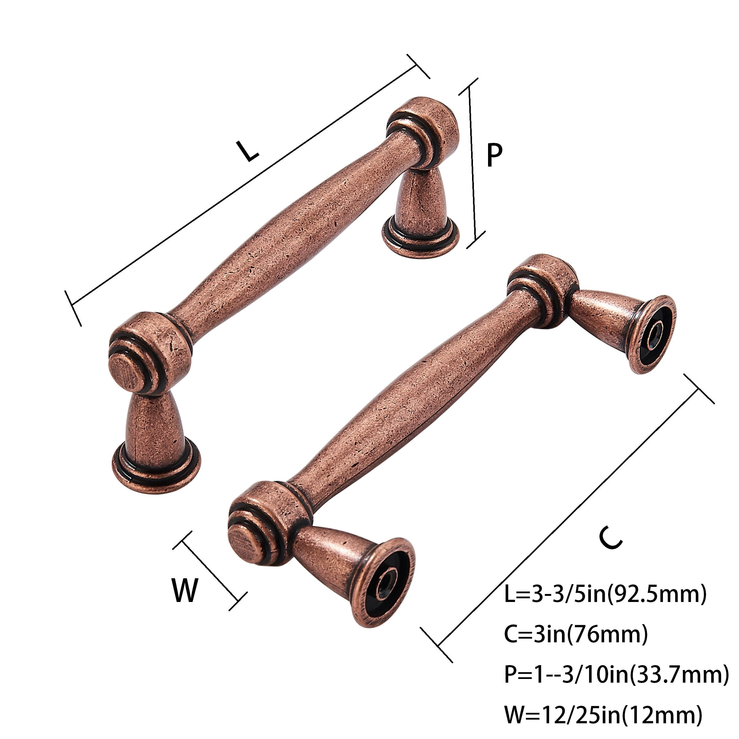 10 Pack 1-3/8 inch(35mm) Antique Brass Cabinet Knobs Dresser Knobs Oval Drawer Knobs Kitchen Cabinet Hardware Egg Knobs for Dresser Drawers