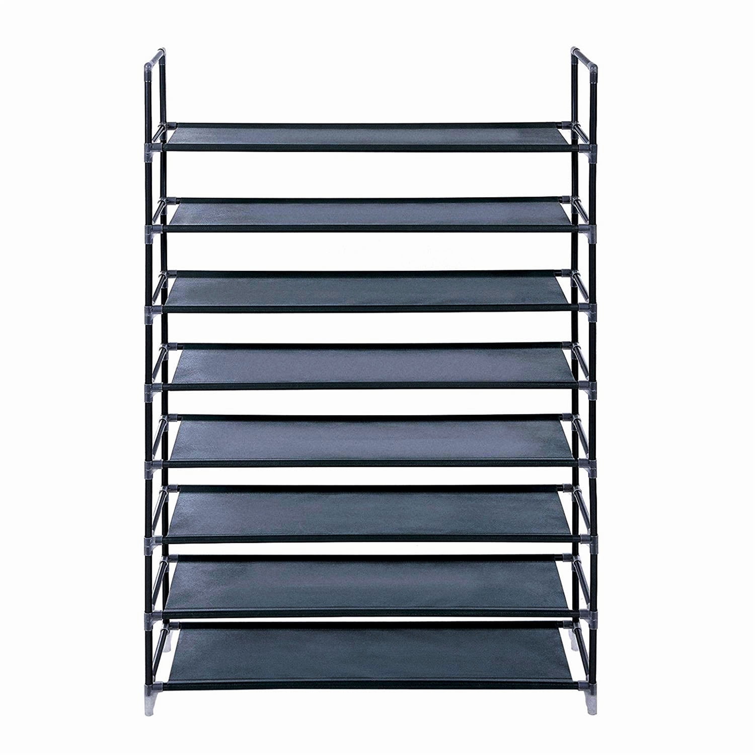UWR-Nite Shoe Rack 8 Tier, Durable and Stable Shoe Organizer Space 40 Pairs Saving Shoe Tower Non-Woven Fabric Shoe Shelf