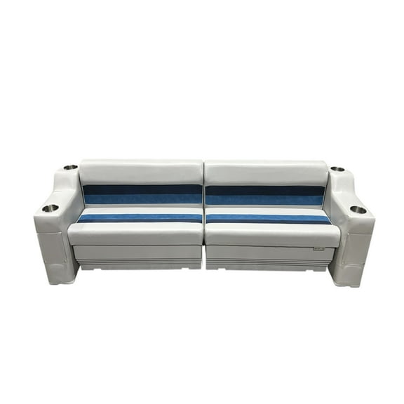 Horizon Manufacturing Premium Pontoon Furniture Set 6 PC Premium 024 AADK White/Navy/Blue