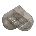 thumbnail image 6 of Cosmetic Organizer Cosmetic Storage Tray Countertop Desk Storage Box with Compartment for Office Bedroom Dorms Home Bathroom gray, 6 of 8