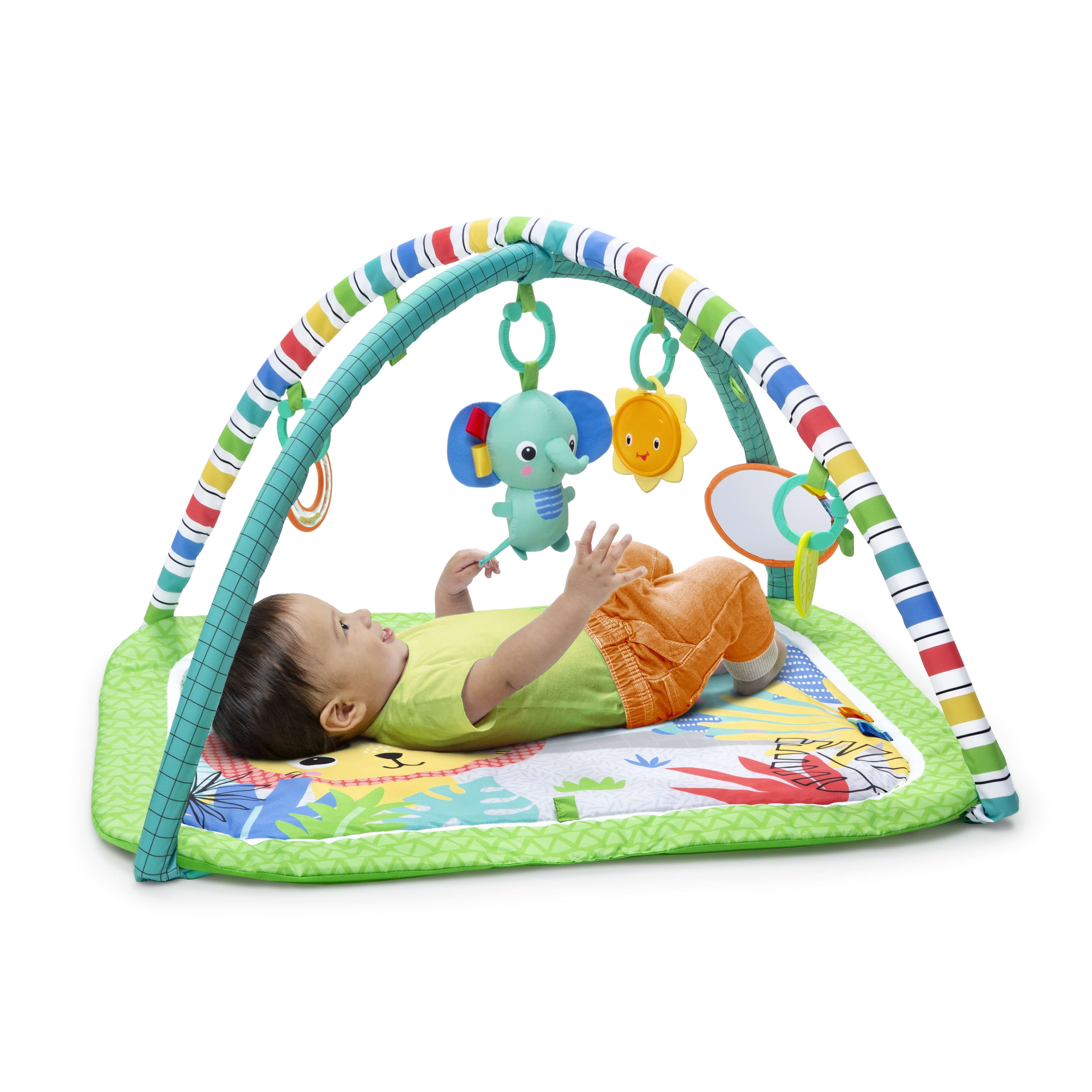 Bright Starts Wild Wiggles Activity Gym & Play Mat with Taggies