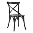 thumbnail image 2 of Modway Gear Modern Elm Wood Dining Side Chair, Black Finish, 2 of 11