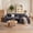 Black-Right, variant on LEHZROAJ 103" Chenille Compressed Sofa,L Shaped Sectional Couch Pillows No Assembly Required for Living Room(Black,Left)