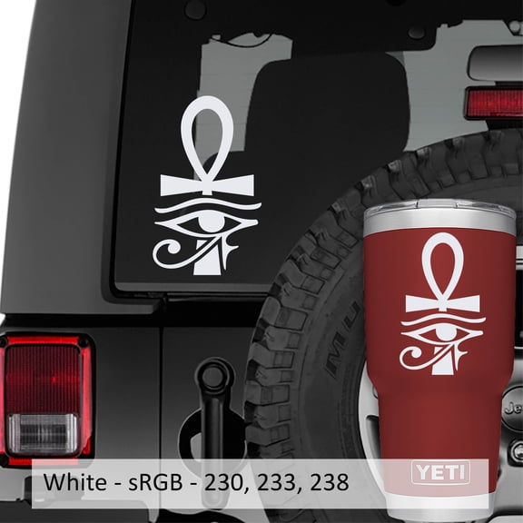 Collectible Decals Egyptian Ankh Eye Horus Vinyl Decal