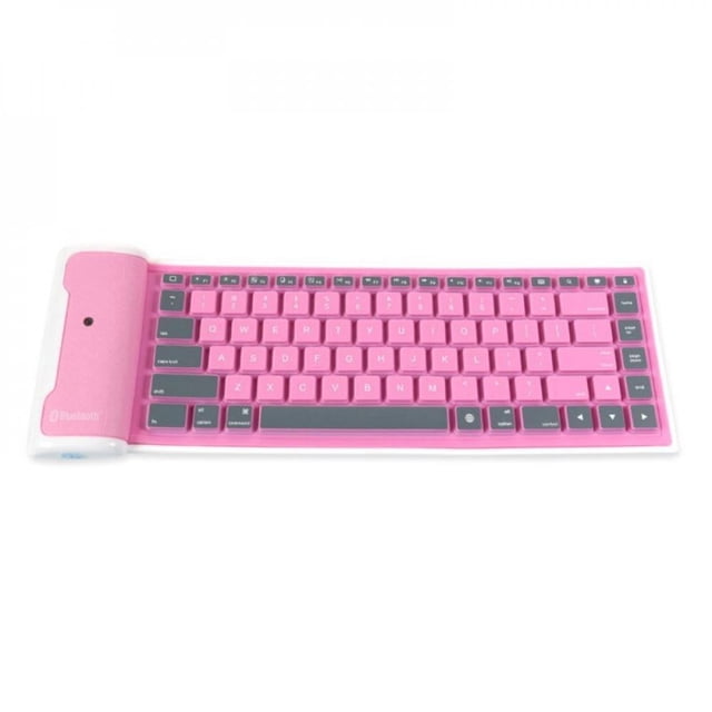Foldable Silicone Keyboard Waterproof Rollup Keyboard For Notebook Laptop Mobile Phone Red