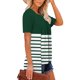 thumbnail image 4 of Camisetas de Manga Corta de Verano para Mujeres, Moda Impresa Falsa de Dos Piezas de Cuello Redondo para Uso Casual, Diario Y de Fiesta, 4 of 7