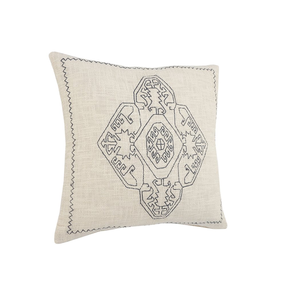Harlow Hill Embroidered Damask Medallion Throw Pillow