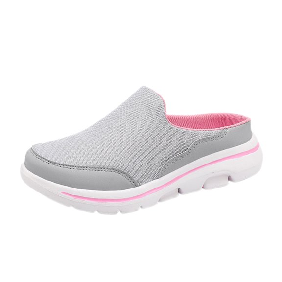 NOKIO Men's Backless L𝗈afers Breathable Mesh Walking Mules Shoes Comfort S𝗅ip On Garden Clog Slippers Wide Width Closed Toe Casual Sneakers Lightweight Walking Tennis Shoes