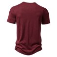 thumbnail image 7 of Men's Tennis Shirts Golf Quick Dry Lightweight Collarless Short Sleeve Shirt for Men, 7 of 7