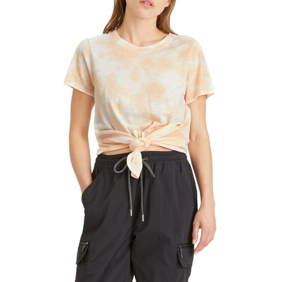 MSRP $54 Women's Sanctuary Perfect Knot Tie Dye T-Shirt Orange Size XXS