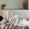 thumbnail image 3 of English Bulldog Soft Flannel Fleece Throw Blanket, Muscular Dog with Sketch Style Illustration of Canine Pure Breed Animal, Cozy Plush for Indoor and Outdoor Use, 50" x 70", Brown White, by Ambesonne, 3 of 5