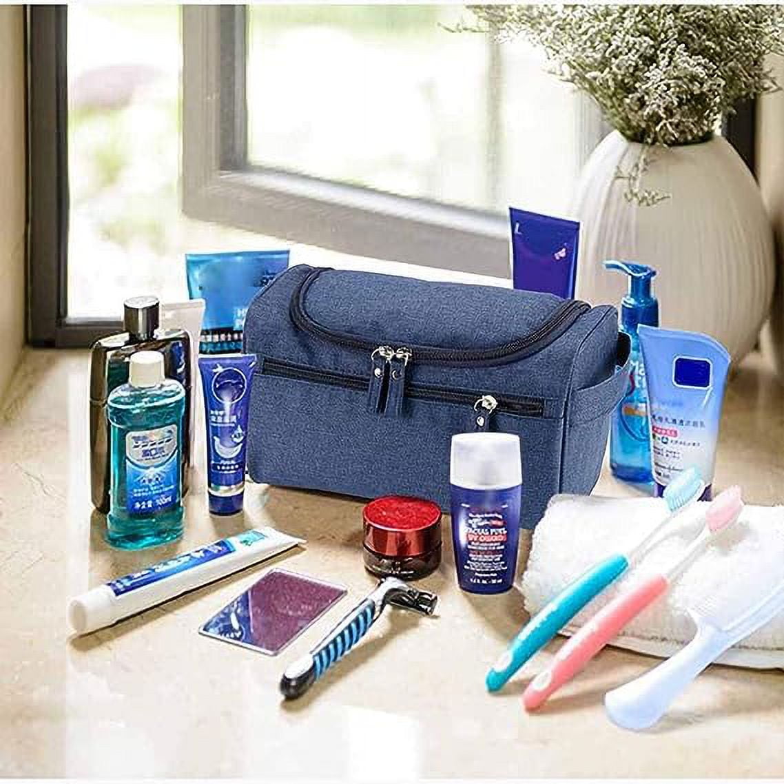 Men's Toiletry Bag, Waterproof Canvas Toiletry Bag Portable Makeup - Main Image