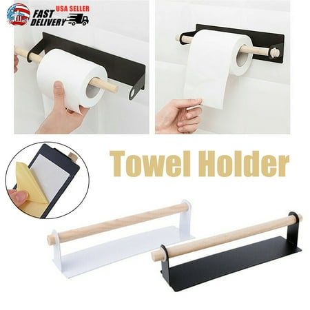 Portable Adhesive Paper Towel Holder Under Cabinet For Kitchen Bathroom