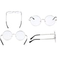 thumbnail image 3 of LAICAIW Vintage Round Prescription ready Metal Eyeglass Frame Clear Lens, 3 of 5