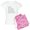 With Pink Camo Pant, variant on - Eat Sleep Dance Repeat Pajamas - Women's Short Sleeve Print T-Shirt and Pants Light Cotton Pajama Set
