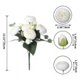 4 Packs Peonies Artificial Flowers, Small Silk Faux Fake Peony Flower