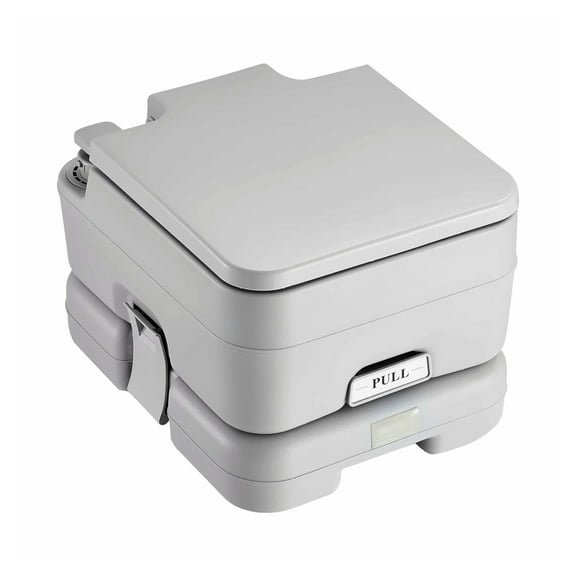 Camping Portable Toilet, 3.2 Gal Waste/Flush, Pressurized Flush, Leak-Proof Odorless Commode for RV, Boat, Camping, Travel, Adults