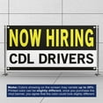 thumbnail image 3 of Now Hiring CDL Drivers 13 oz Heavy Duty Vinyl Banner Commercial Driver Jobs Available Help Wanted Sign for Business Advertising Indoor/Outdoor Single-Sided with Metal Grommets (2x5 ft, Bk & Wh & Ye), 3 of 6