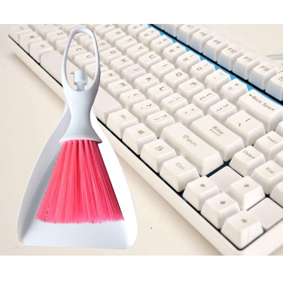 EXHUMKY 2-Pack Mini Broom and Dustpan Sets for Home Cleaning with Hanging Hole, Compact Design, Random Colors for Household Use