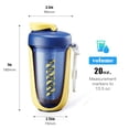 thumbnail image 3 of Boieioe Vasos mezcladores para batidos de proteínas Botella mezcladora de proteínas de 20 oz, a prueba de fugas, el mezclador perfecto para el gimnasio, botella pre-entrenamiento, vaso coctelera, bati, 3 of 5