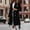Black, variant on Pntutb Womens Autumn and Winter Lapel Woolen Cloth Coat Trench Jacket Long Overcoat Outwear