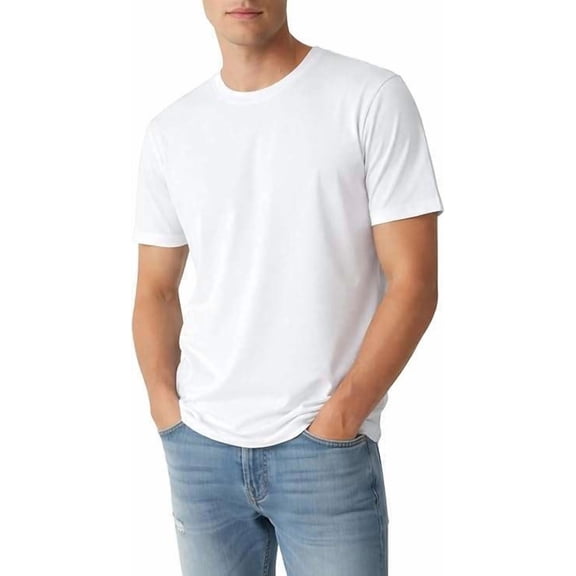 Classic Fit Crew Neck Plain Tees, Men’s Cotton T-Shirts Comfortable Casual Everyday T-Shirts, Lightweight Daily Wear for Men ( White, Small )