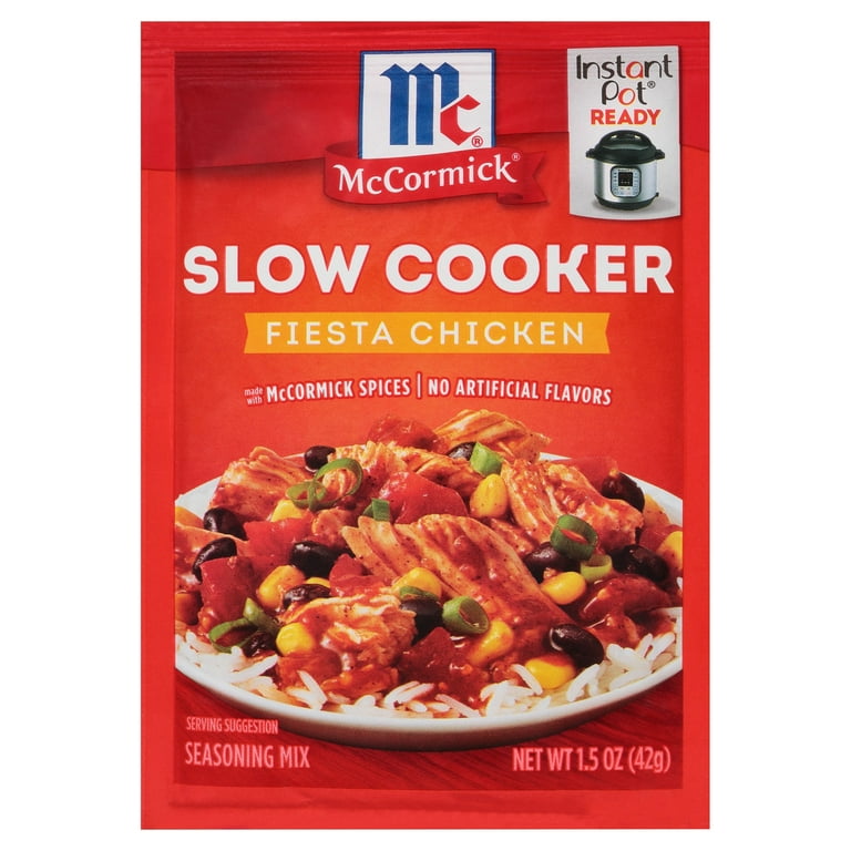 4 pack McCormick Slow Cooker Fiesta Chicken Seasoning Mix 1.5 oz Envelope Walmart