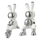 thumbnail image 3 of 2 piezas de estatuas de conejos, figuras de animales, esmalte, decorativas, forma de astronauta, manualidades, conejo blanco, 3 of 9