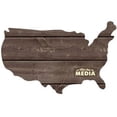 thumbnail image 2 of Mix The Media Wooden Plank Plaque, USA, 13.5" x 11.25", 2 of 2