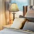 thumbnail image 4 of TOOTOO STAR Bell Lamp Shades Set of 2, Medium Medium 6" Top x 14" Bottom x 10" High Brown Linen LampShade, 4 of 6