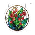 thumbnail image 3 of Yardvibe Acrylic Puzzles Suncatcher Window Hanging, 7.48" Flowers Sun Catcher Stained Glass Garden Decoration for Adults Women Men Mom Birthday Gift Home Decor (Rose & Lily of the Valley), 3 of 6