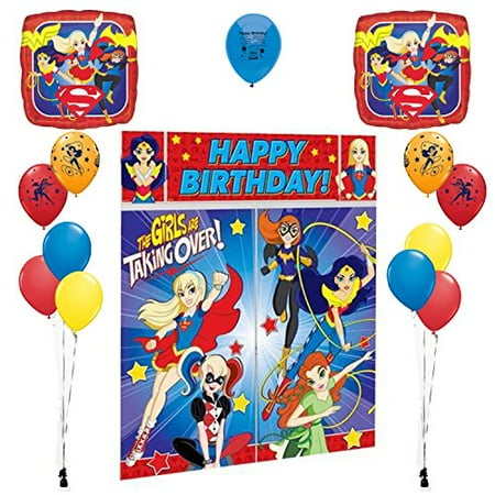 - DC Super Hero Girls Happy Birthday Deluxe Decorating Kit Bundle